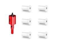 DuDuZui 19mm Passacavi Scrivania, per Cavo Starlink, 6 Pezzi Bianco Grommets a Parete Ethernet Grommet per Cavo-Starlink e Fori di Filo per Mobili, con 1 Sega a Tazza (Bianco,19mm)