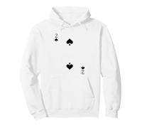 Due (2) di Picche Poker Card Gioco Carte Blackjack Card Felpa con Cappuccio