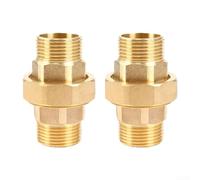 Due adattatori filettati esterni in ottone per formare collegamenti sicuri in Per sistemi idraulici che trasportano acqua, gas o liquidi di scarico (6 punti)
