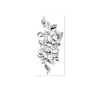 Due adesivi per tatuaggi a base di erbe con braccio floreale vegano, semipermanente per succo, impermeabile per due settimane di lunga durata, adesivo per tatuaggio tatuaggio finto