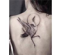 Due adesivi per tatuaggi a base di erbe, succo di gru posteriore femmina maschio semi-permanente antiriflesso, impermeabile due settimane di lunga durata, adesivo per tatuaggio tatuaggio finto