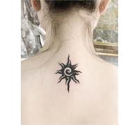 Due adesivi per tatuaggi a base di erbe totem scuri, semipermanente per succo, impermeabile per due settimane di lunga durata, adesivo per tatuaggio tatuaggio finto