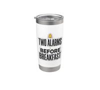Due allarmi prima della colazione Coffee Addict Mattina Routine Bicchiere termico in acciaio inox doppia parete
