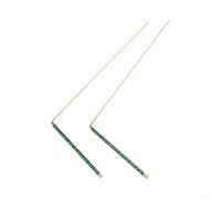 Due aste per sonda in rame per rabdomanzia con manico in ottone che supportano un movimento stabile del pendolo per applicazioni di esplorazione dell'acqua (verde)