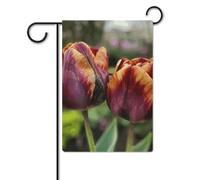 Due bandiere floreali 30,5 x 45,7 cm in poliestere a doppia faccia bandiere da giardino benvenuto bandiere da cortile banner decorazione esterna per cortile portico prato