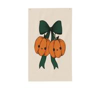 Due bandiere verdi a forma di civetta con zucca, 9,1 x 1,5 m, striscione di auguri con occhielli per interni ed esterni, decorazioni per la casa per feste
