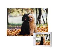 Due barboncini reali Autumn,Puzzle in legno da 1000 pezzi per famiglie, puzzle per adulti e adolescenti