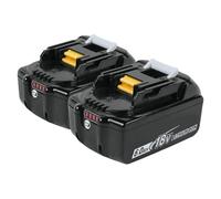 Due batterie ricaricabili agli ioni di litio, compatibili con le batterie for elettroutensili BL1860B-2 18V LXT.