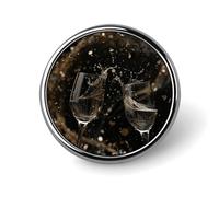 Due bicchieri di champagne rotondo distintivo carino spilla cappelli giacche decorazione spilla personalizzata bavero spilla abbigliamento gioielli accessori per festa di nozze regalo