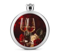 Due bicchieri di vino bianco liquore fiaschetta rotonda in acciaio inox a prova di perdite fiaschette whisky per compleanno regali di Natale per uomini donne damigella d'onore forniture per feste di
