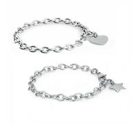 Due Bracciali Sagapo Cuore Stella Regalo Laurea Ragazza Donna SHAC2 SHAC55