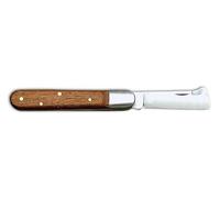 DUE BUOI 203L Coltello da Innesto per Mancini Professionale Alberi da Frutto e Giardinaggio Manico in Mogano e Lama in Acciaio Inossidabile Böhler N690