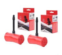 Due camere d'aria in TPU da 40,6 cm per bici con valvola Presta, con adattatore per telaio, leggera resistenza alle forature ((305 1,95-2,5) 45 mm)