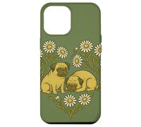 Due carlini a forma di cuore carino cane San Valentino Love design Custodia per iPhone 12 Pro Max