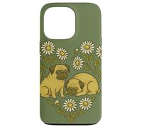 Due carlini a forma di cuore carino cane San Valentino Love design Custodia per iPhone 13 Pro