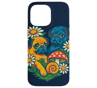 Due carlini a forma di cuore carino cane San Valentino Love design Custodia per iPhone 14 Pro Max