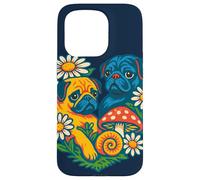 Due carlini a forma di cuore carino cane San Valentino Love design Custodia per iPhone 15 Pro