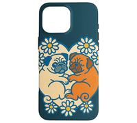 Due carlini a forma di cuore carino cane San Valentino Love design Custodia per iPhone 16 Pro Max