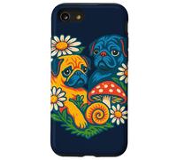 Due carlini a forma di cuore carino cane San Valentino Love design Custodia per iPhone SE (2020) / 7/8