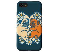 Due carlini a forma di cuore carino cane San Valentino Love design Custodia per iPhone SE (2020) / 7/8