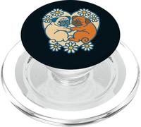 Due carlini a forma di cuore carino cane San Valentino Love design PopSockets PopGrip per MagSafe