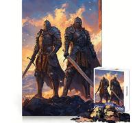 Due cavalieri al tramonto - Puzzle da 1000 pezzi per ragazzi - Sviluppo delle capacità analitiche - Divertente e tranquillo - Incastro preciso - Elegante regalo di Natale (38x52cm)