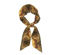 Due cervi rossi Elegante sciarpa in raso per donna Sciarpa alla moda morbida e lucida con stampa all-over Versatile da indossare come fascia per capelli o cravatta per appuntamenti e foto di viaggi