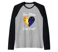 Due cieli un'anima gemella Amore Coppia Romantica Maglia con Maniche Raglan