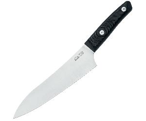Due Cigni Chef’s knife, 20 cm blade, satin-finished stainless steel 4116, black 2C 2105 G10