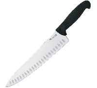 DUE CIGNI COLTELLO TRINCIANTE LAMA 25 CM CON ALVEOLI - MANICO NYLON NERO - ACCIAIO NITRURATO 2C 415/