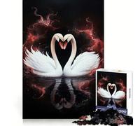 Due cigni innamorati, puzzle da 1000 pezzi per adulti, stimolante per la mente, ideale per il relax, con bordi uniformi, un bel regalo (50x75cm)