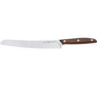 DUE CIGNI - Linea 1896 - Coltello per Pane CM 20 - Lama in Acciaio INOX 4116 e Manico in Legno di Noce