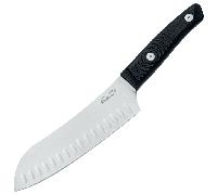 Due Cigni Santoku, hollow edge, 18 cm blade, stainless steel 4116, black G10 2C 2103 G10