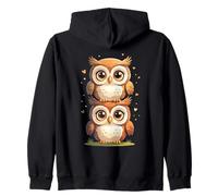 Due civette Carine Una sopra l’Altra Felpa con Cappuccio