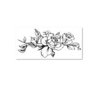 Due clavicole adesivi per tatuaggi con fiori vegani alle erbe, succo semi-permanente, impermeabile per due settimane di lunga durata, adesivo per tatuaggio tatuaggio finto