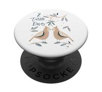 Due colombe tartaruga Dodici Giorni di Natale canzone rima PopSockets PopGrip Adesivo
