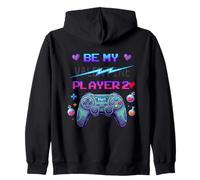 Due Controller da Gioco retrò Be My Player Love Design Felpa con Cappuccio
