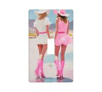 Due Cowgirls Stivali da cowboy rosa Western Light Switch Cover Decorativo Singolo Toggle 1 Gang Piastra da parete per Cucina Agriturismo Camera da letto Bagno Art Decor