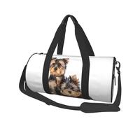 Due cuccioli di Yorkshire Terrier, Borsone da viaggio di grande capacità Borsa rotonda Borsa da viaggio sportiva Borsa da viaggio Borsa da fitness