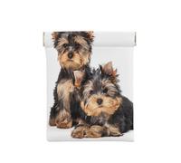Due cuccioli di Yorkshire Terrier, Spremere il portafoglio superiore da donna Borsa portaoggetti Piccola portamonete Portamonete