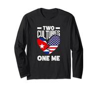 Due Culture One Me American Cuban Cuba Heritage Maglia a Manica