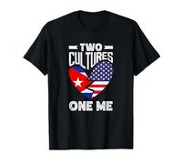 Due Culture One Me American Cuban Cuba Heritage Maglietta