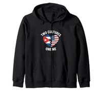 Due Culture One Me Funny Cuban American Heritage Felpa con Cappuccio