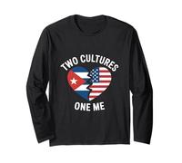 Due Culture One Me Funny Cuban American Heritage Maglia a Manica