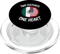 Due Culture Un Cuore USA Messico Bandiera Unity Art Donne Uomini PopSockets PopGrip per MagSafe