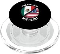 Due Culture Un Cuore USA Messico Bandiera Unity Art Donne Uomini PopSockets PopGrip per MagSafe