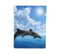 Due delfini, Custodia per laptop in pelle PU, borsa per notebook, custodia per laptop, custodia per tablet