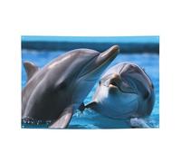 Due delfini nell'acqua Banner Party Decor Sfondo Bandiera Festa di Compleanno Fotografia Sfondo Decorazione Banner e Segnali Decorazione da Parete Banner Feste Forniture Bomboniere 180 x 119 cm
