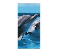 Due delfini nell'acqua copertura della porta primavera estate appeso bandiera portico segno esterno stagionale vacanza cortile decorazione per porta d'ingresso e portico