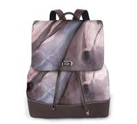 Due delfini nell'acqua stampa zaino da donna impermeabile antifurto leggero PU moda pelle nylon scuola borsa a tracolla zaino da viaggio, Nero , Taglia unica